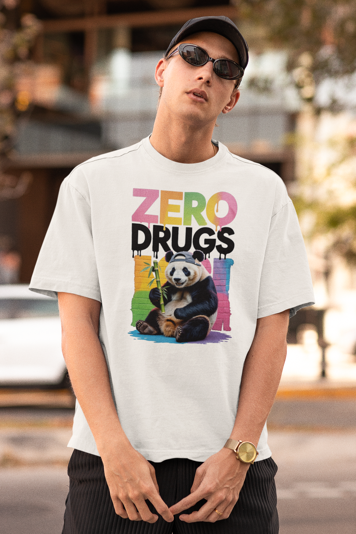 VACANCY Oversized Shirt / Zero Drugs - Panda