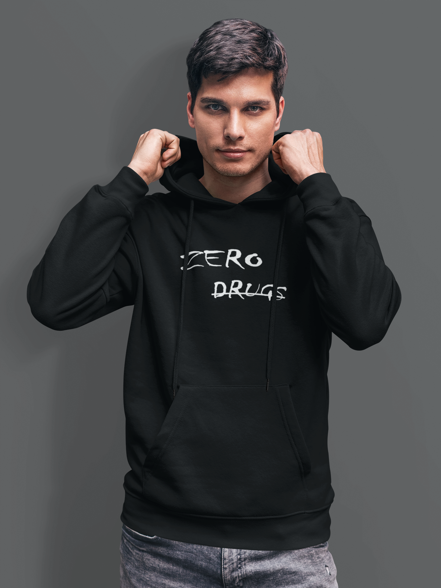 HigherBlanks Premium Hoodie / Zero Drugs /