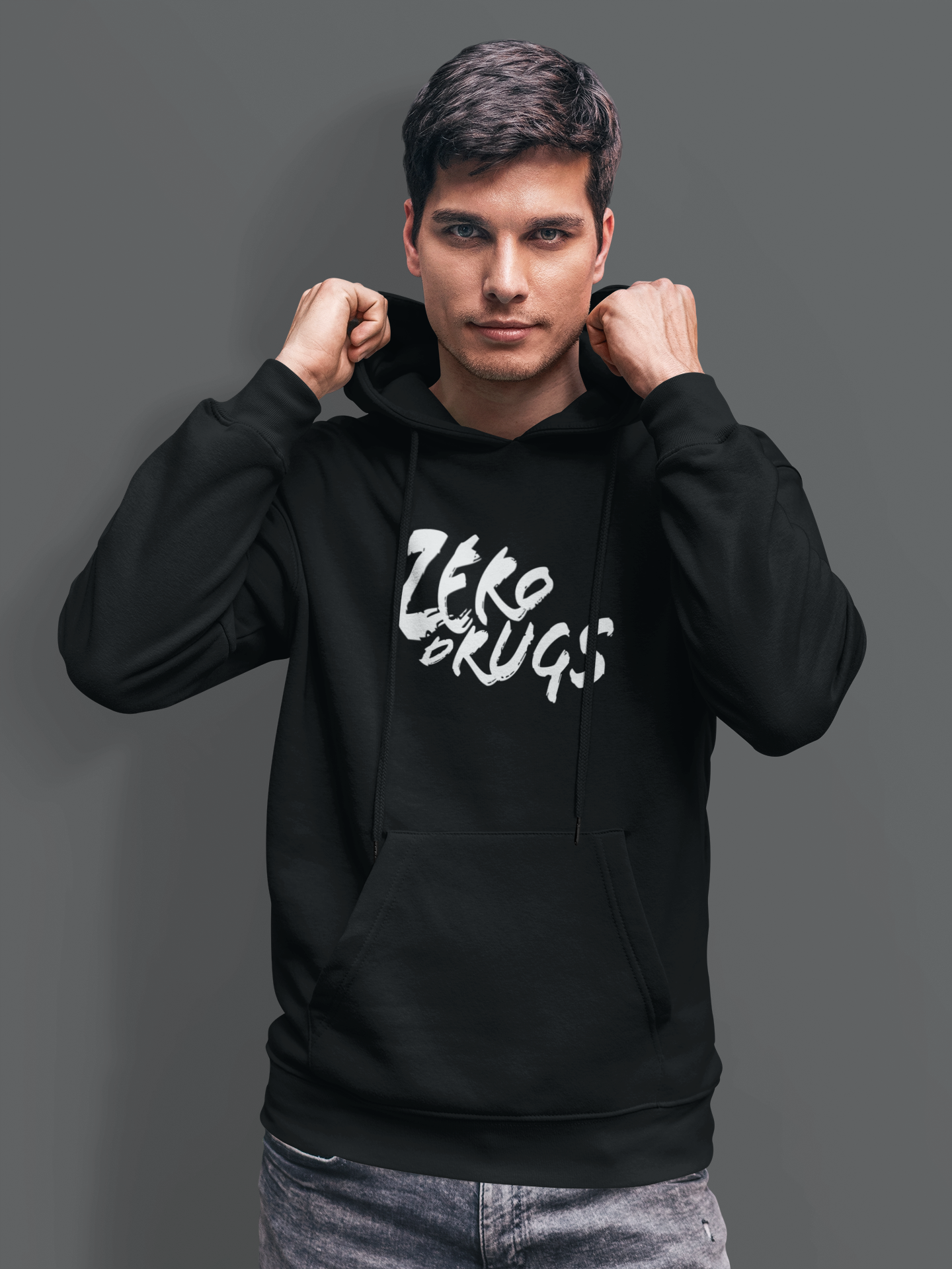 HigherBlanks Premium Hoodie / Zero Drugs -